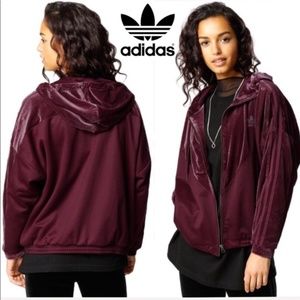 Adidas Women's Burgundy Hoodie